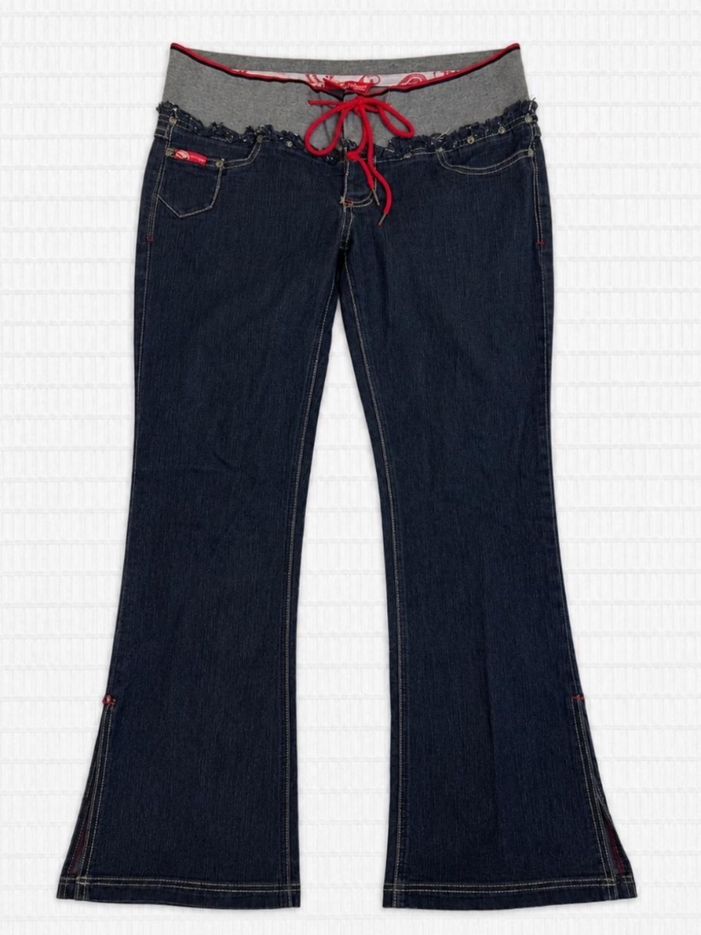 Vintage Y2K Eckored Dark Wash Low Rise Flare Jeans Size Tagged 9